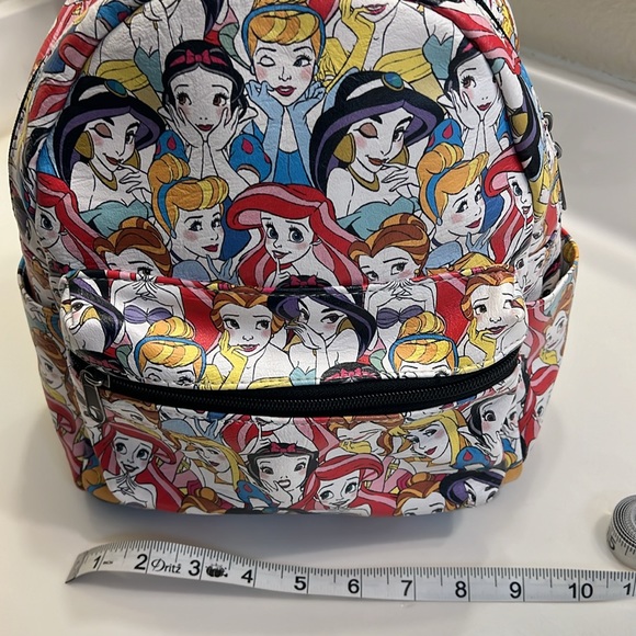 Rare Loungefly Disney Princess Mini Backpack All Over Face Print Expressions - Picture 4 of 5
